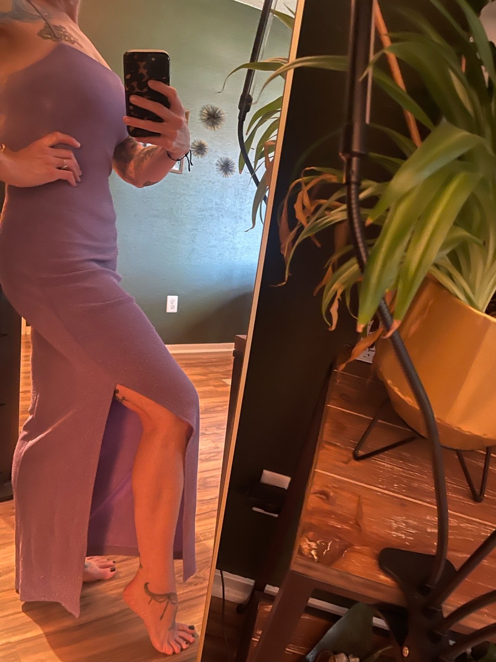 Y2K RomCom Purple Sparkle Prom Dress
